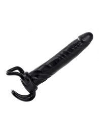 Чёрная насадка-фаллос для двойного проникновения INFLATABLE DILDO SLIM DONG  - 13,5 см. - Toyz4lovers - в Армавире купить с доставкой