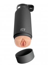 Серый мастурбатор в виде бутылки F*ck Flask - Pipedream - в Армавире купить с доставкой