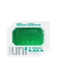 Зеленый мастурбатор-стимулятор Tenga Uni Emerald - Tenga - в Армавире купить с доставкой