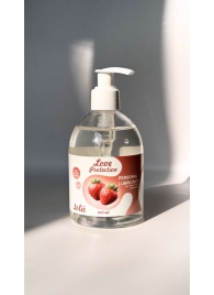 Лубрикант на водной снове Love Protection Strawberry с ароматом клубники - 300 мл. - Lola Games - купить с доставкой в Армавире