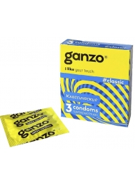 Классические презервативы с обильной смазкой Ganzo Classic - 3 шт. - Ganzo - купить с доставкой в Армавире