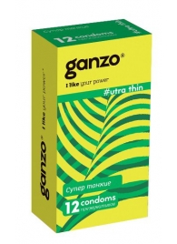 Ультратонкие презервативы Ganzo Ultra thin - 12 шт. - Ganzo - купить с доставкой в Армавире
