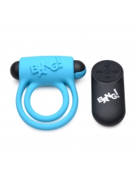 Голубое эрекционное виброкольцо 28X Remote Control Vibrating Cock Ring   Bullet - XR Brands - в Армавире купить с доставкой