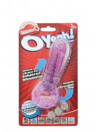 Фиолетовое эрекционное кольцо с вибрацией и пальчиком OYEAH PURPLE - Screaming O - в Армавире купить с доставкой