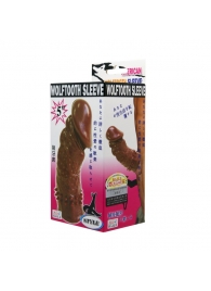 Коричневая насадка на пенис Wolftooth Sleeve - 13 см. - Baile - в Армавире купить с доставкой