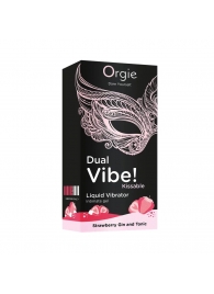 Съедобный жидкий вибратор Dual Vibe! со вкусом клубничного джина с тоником - 15 мл. - ORGIE - купить с доставкой в Армавире
