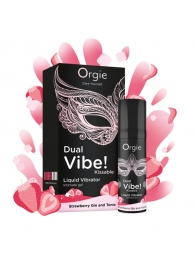 Съедобный жидкий вибратор Dual Vibe! со вкусом клубничного джина с тоником - 15 мл. - ORGIE - купить с доставкой в Армавире