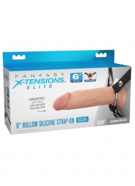 Полый страпон на ремнях 6’’ Hollow Silicone Strap-on - Pipedream - купить с доставкой в Армавире