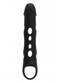 Черная насадка-удлинитель Vibrating Extender With Remote с вибрацией - Dream Toys - в Армавире купить с доставкой