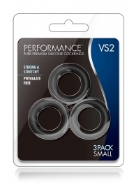 Набор из 3 черных эрекционных колец Black Small Penis Rings - Blush Novelties - в Армавире купить с доставкой