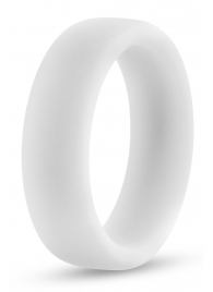 Белое люминесцентное эрекционное кольцо Silicone Glo Cock Ring - Blush Novelties - в Армавире купить с доставкой