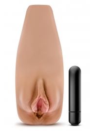 Маструбатор-вагина с вибрацией Soft   Wet Renata Realistic Tan Masturbator - Blush Novelties - в Армавире купить с доставкой