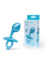 Голубая анальная пробка для массажа простаты Bulb Silicone Prostate Plug - 10,7 см. - b-Vibe - в Армавире купить с доставкой