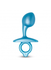 Голубая анальная пробка для массажа простаты Bulb Silicone Prostate Plug - 10,7 см. - b-Vibe - в Армавире купить с доставкой