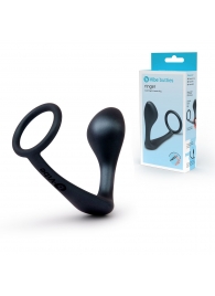 Черное эрекционное кольцо со стимулятором простаты Ringer Cock Ring   Plug - b-Vibe - в Армавире купить с доставкой
