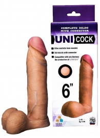 Насадка для страпона фаллической формы UNICOCK 6  - 18 см. - LOVETOY (А-Полимер) - купить с доставкой в Армавире
