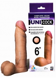 Насадка для страпона фаллической формы UNICOCK 6  - 18 см. - LOVETOY (А-Полимер) - купить с доставкой в Армавире