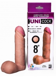 Фаллическая насадка для страпона UNICOCK 8  - 20 см. - LOVETOY (А-Полимер) - купить с доставкой в Армавире