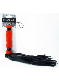 Нежная плеть с красным мехом BDSM Light - 43 см. - БДСМ Арсенал - купить с доставкой в Армавире