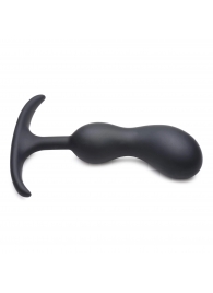 Черный массажер простаты с утяжелителями Premium Silicone Weighted Prostate Plug Medium - 16,3 см. - XR Brands - в Армавире купить с доставкой