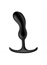 Черный массажер простаты с утяжелителями Premium Silicone Weighted Prostate Plug Medium - 16,3 см. - XR Brands - в Армавире купить с доставкой