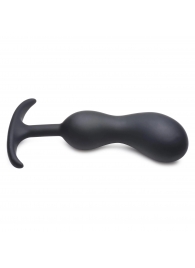 Черный массажер простаты с утяжелителями Premium Silicone Weighted Prostate Plug Large - 18,8 см. - XR Brands - в Армавире купить с доставкой
