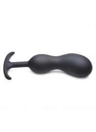 Черный массажер простаты с утяжелителями Premium Silicone Weighted Prostate Plug XL - 20,8 см. - XR Brands - в Армавире купить с доставкой