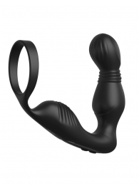 Черный вибростимулятор простаты с эрекционным кольцом Ass-Gasm Pro P-Spot Milker - Pipedream - в Армавире купить с доставкой