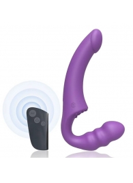 Фиолетовый безремневой страпон Straples Strap-On Dildo - Erokay - купить с доставкой в Армавире