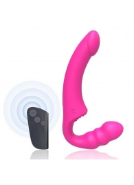 Розовый безремневой страпон Straples Strap-On Dildo - Erokay - купить с доставкой в Армавире