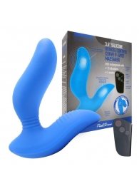 Синий вибромассажер простаты 3,5’’ Remote Control Curve P-spot Massager - 12 см. - Erokay - в Армавире купить с доставкой