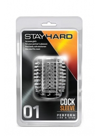 Прозрачная насадка с шипами STAY HARD COCK SLEEVE 01 CLEAR - Blush Novelties - в Армавире купить с доставкой