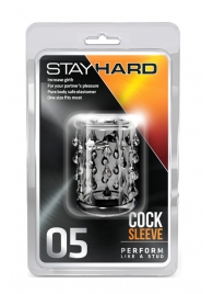 Прозрачная насадка с капельками STAY HARD COCK SLEEVE 05 CLEAR - Blush Novelties - в Армавире купить с доставкой