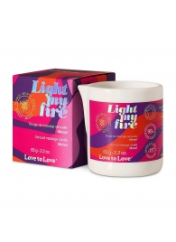 Массажная свеча Light My Fire с ароматом моной - 80 мл. - Love to Love - купить с доставкой в Армавире
