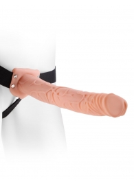 Фаллопротез телесного цвета Hollow Strap-On - 29 см. - Pipedream - купить с доставкой в Армавире