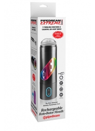Перезаряжаемый мастурбатор-ротик Extreme Toyz Rechargeable Roto-Bator Mouth - Pipedream - в Армавире купить с доставкой