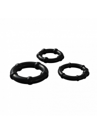 Набор из 3 черных эрекционных колец Babooom Ring Set - Adrien Lastic - в Армавире купить с доставкой