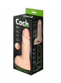 Телесный фаллоудлинитель с мошонкой Cock Next - 19 см. - LOVETOY (А-Полимер) - в Армавире купить с доставкой