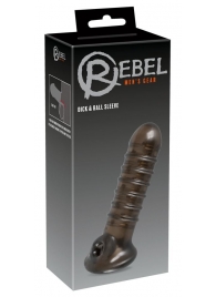 Насадка на пенис Rebel smoke с рёбрышками и отверстием под мошонку - Orion - в Армавире купить с доставкой