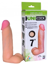 Фаллическая насадка Харнесс UNICOCK 7  - 19 см. - LOVETOY (А-Полимер) - купить с доставкой в Армавире