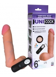 Фаллическая насадка Харнесс UNICOCK 6  с вибрацией - 18 см. - LOVETOY (А-Полимер) - купить с доставкой в Армавире