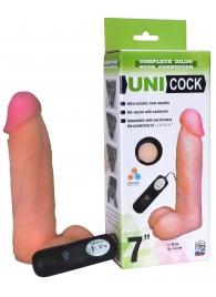 Фаллическая насадка Харнесс UNICOCK 7  с вибрацией - 19 см. - LOVETOY (А-Полимер) - купить с доставкой в Армавире