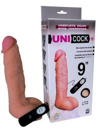 Фаллическая насадка Харнесс UNICOCK 9  с вибрацией - 24 см. - LOVETOY (А-Полимер) - купить с доставкой в Армавире