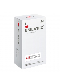 Ультратонкие презервативы Unilatex Ultra Thin - 12 шт. + 3 шт. в подарок - Unilatex - купить с доставкой в Армавире