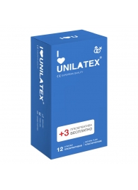 Классические презервативы Unilatex Natural Plain - 12 шт. + 3 шт. в подарок - Unilatex - купить с доставкой в Армавире