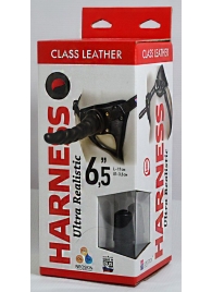 Насадка-фаллоимитатор на кожаных трусиках Harness Ultra Realistic 6,5  - 18,5 см. - LOVETOY (А-Полимер) - купить с доставкой в Армавире