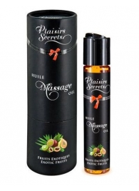 Массажное масло с ароматом экзотических фруктов Huile de Massage Gourmande Fruits Exotiques - 59 мл. - Plaisir Secret - купить с доставкой в Армавире