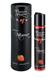 Массажное масло с ароматом клубники Huile de Massage Gourmande Fraise des Bois - 59 мл. - Plaisir Secret - купить с доставкой в Армавире
