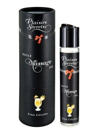 Массажное масло с ароматом пина колады Huile de Massage Gourmande Pina Colada - 59 мл. - Plaisir Secret - купить с доставкой в Армавире