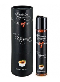 Массажное масло с ароматом крем брюле Huile de Massage Gourmande Creme Brulée - 59 мл. - Plaisir Secret - купить с доставкой в Армавире